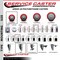 Service Caster 3'' Red Poly Swivel 1'' Expanding Stem Caster with Brake SCC-EX20S314-PPUB-RED-TLB-1 - alternate 3
